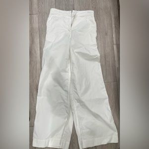 PINKO Women Size 40 White High Waist Flared Cotton Pants